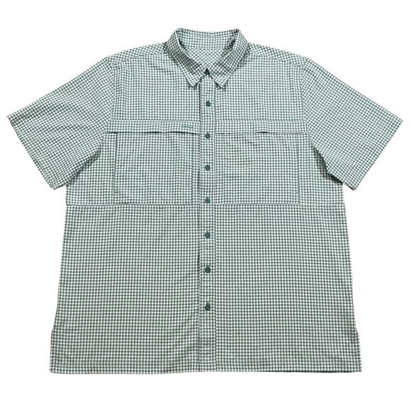 GameGuard Mens MicroFiber Green Check Plaid Short Sleeve Shirt Size 2X - Picture 1 of 6